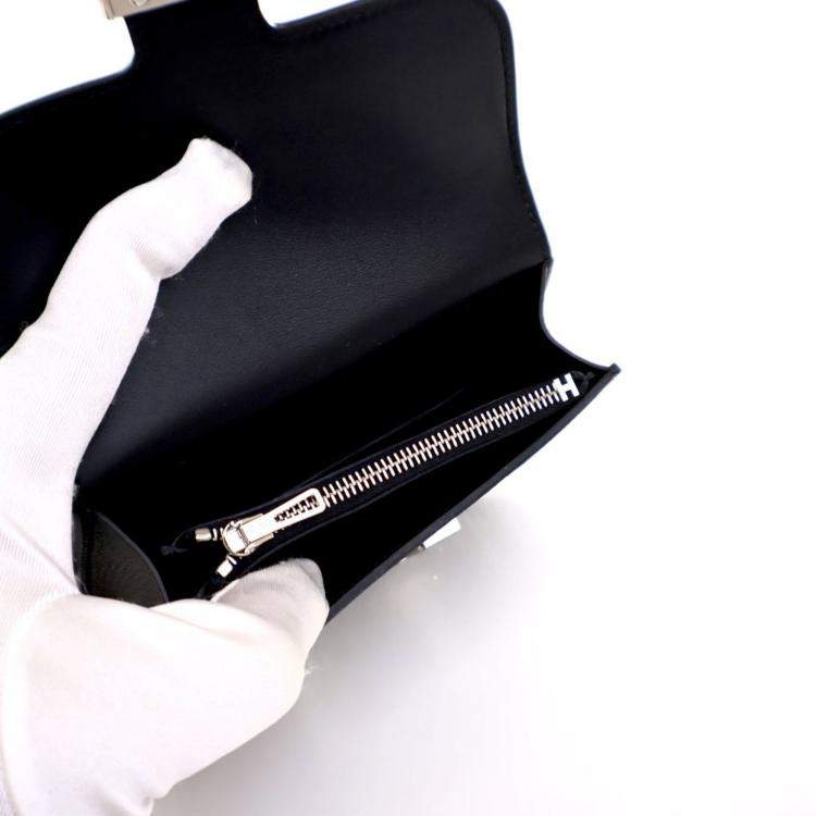 مملوكة مسبقًا Hermes Noir Epsom Constance Slim Wallet