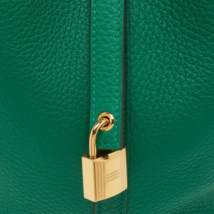 Pre Owned Hermès Picotin 18 Vert Vertigo Taurillon Clemence Leather Bag