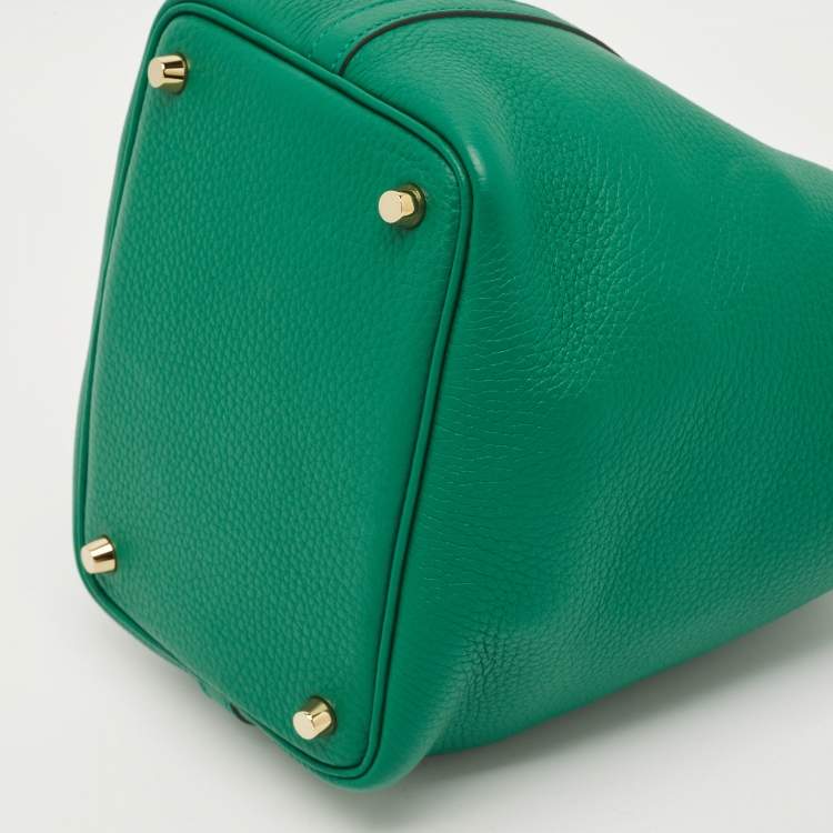 Pre Owned Hermès Picotin 18 Vert Vertigo Taurillon Clemence Leather Bag