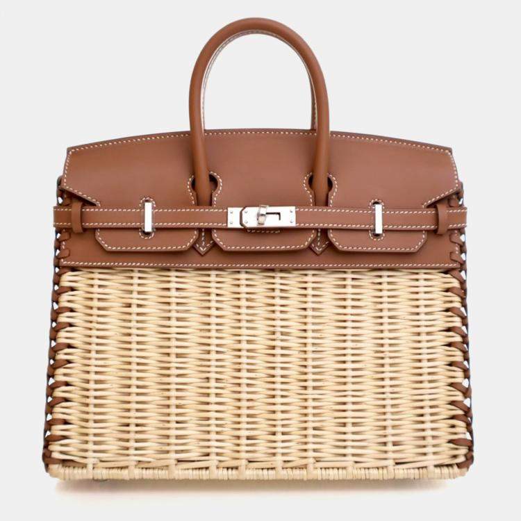 Pre Owned Hermes Gold Swift Picnic Birkin 25