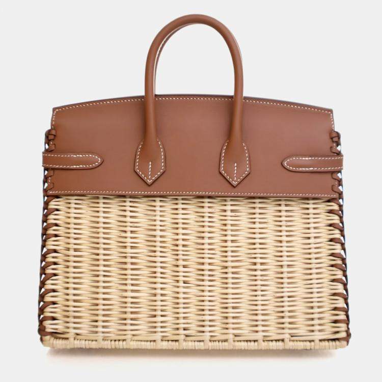 Pre Owned Hermes Gold Swift Picnic Birkin 25