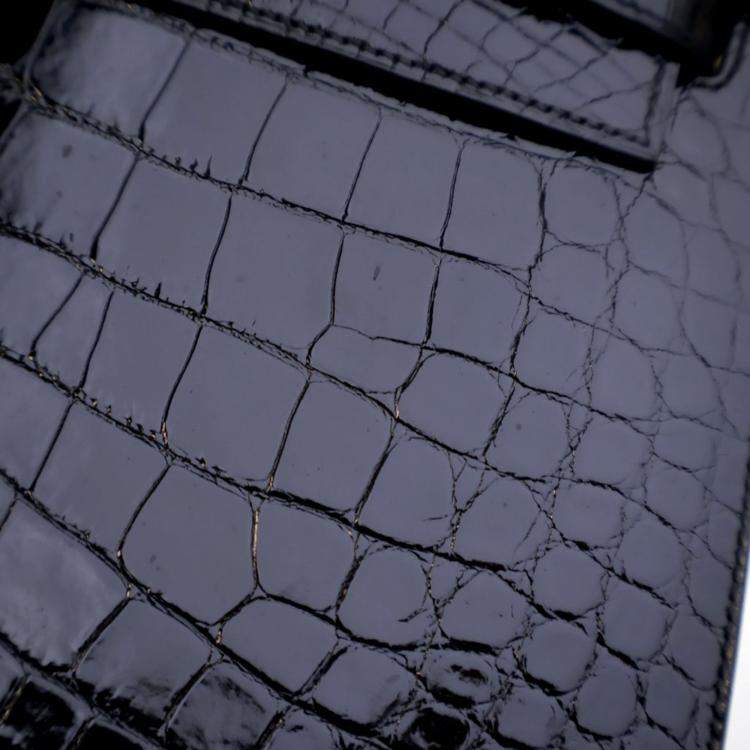 Pre Owned Hermes Noir Alligator Sellier Kelly 28