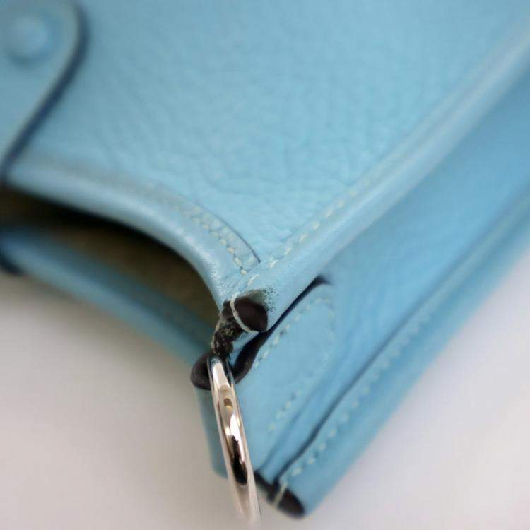 Pre Owned Hermes Bleu Atoll Clemence Evelyne TPM 16