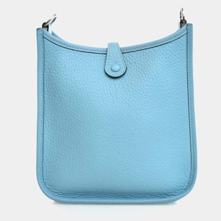 Pre Owned Hermes Bleu Atoll Clemence Evelyne TPM 16