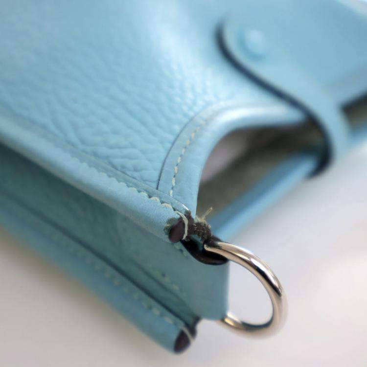 Pre Owned Hermes Bleu Atoll Clemence Evelyne TPM 16