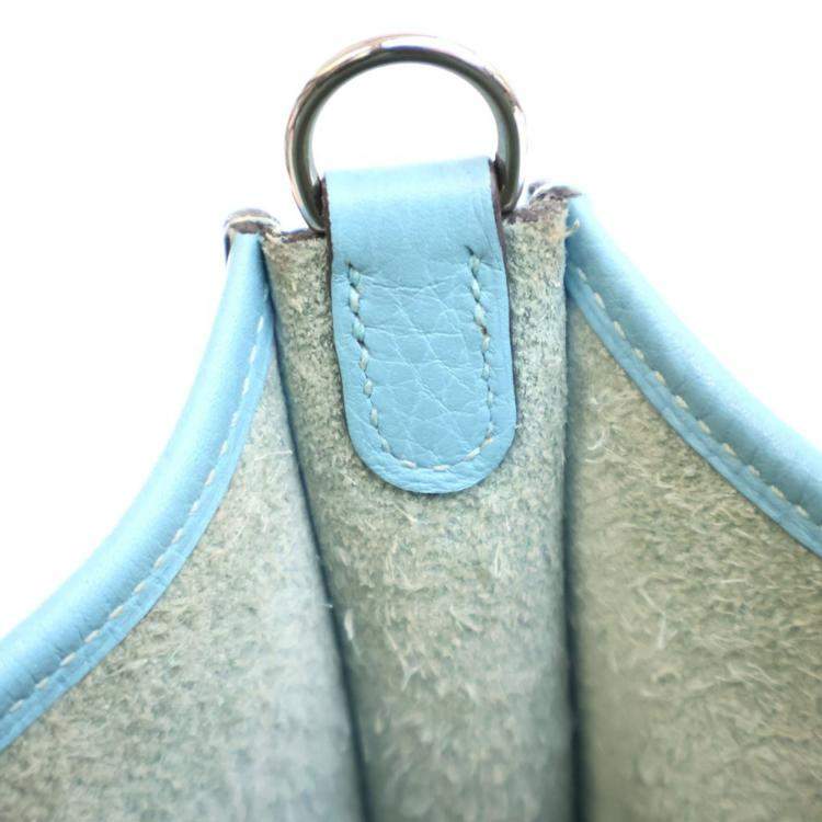 Pre Owned Hermes Bleu Atoll Clemence Evelyne TPM 16