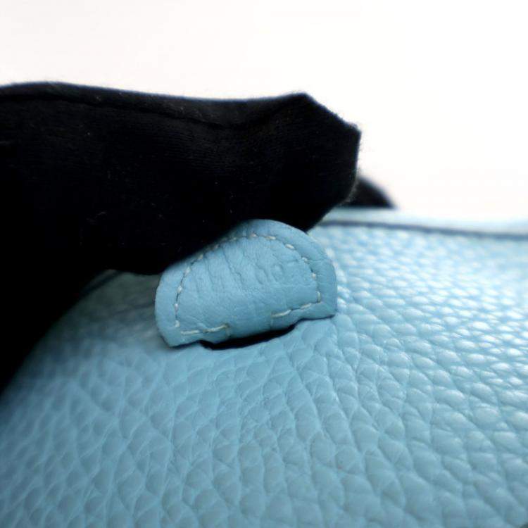 Pre Owned Hermes Bleu Atoll Clemence Evelyne TPM 16