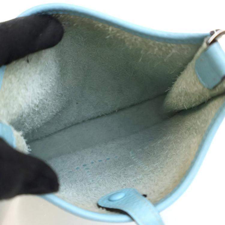 Pre Owned Hermes Bleu Atoll Clemence Evelyne TPM 16