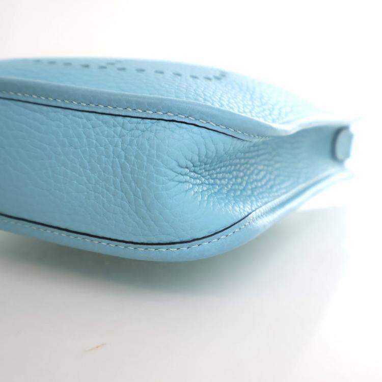 Pre Owned Hermes Bleu Atoll Clemence Evelyne TPM 16