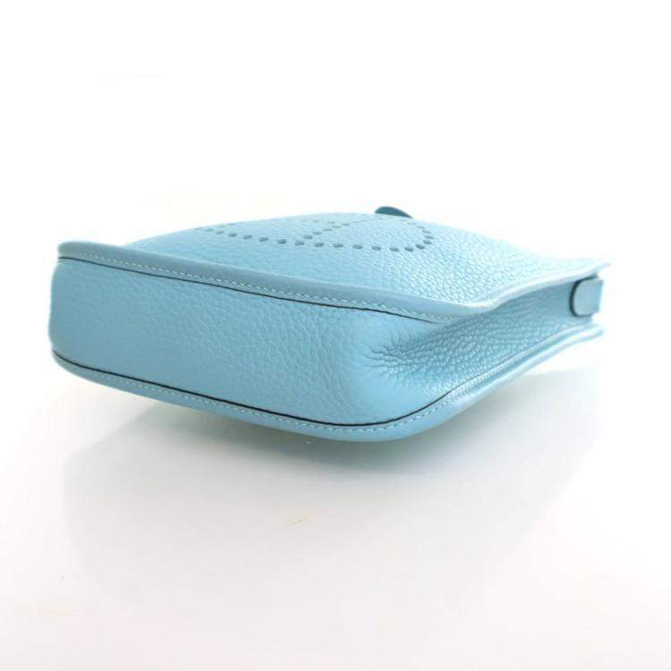 Pre Owned Hermes Bleu Atoll Clemence Evelyne TPM 16