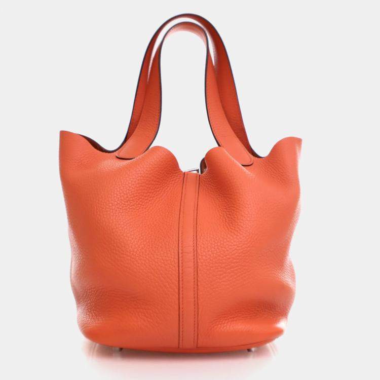 Pre Owned Hermes Capucine Clemence Picotin Lock 22