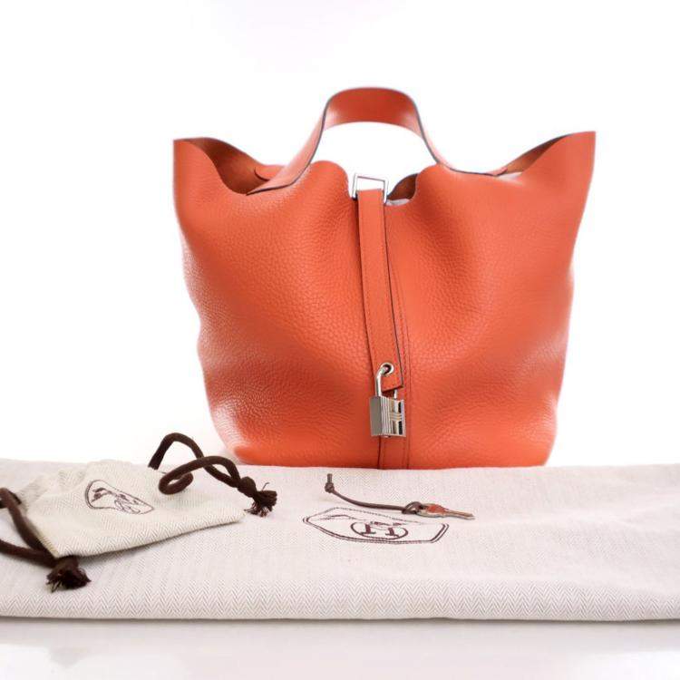 Pre Owned Hermes Capucine Clemence Picotin Lock 22