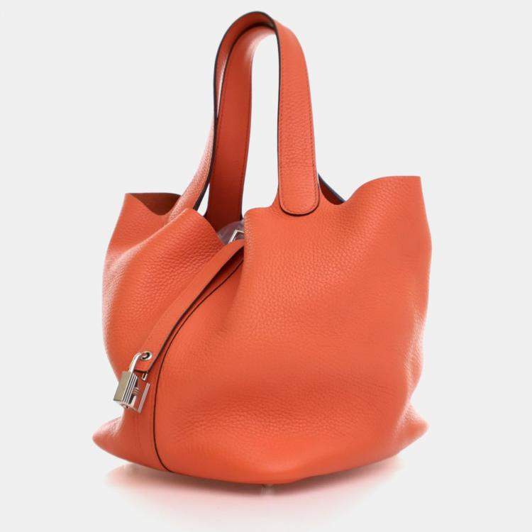 Pre Owned Hermes Capucine Clemence Picotin Lock 22