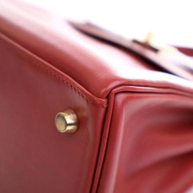 Pre Owned Hermes Vintage Rouge Vif Box Calf Kelly 28