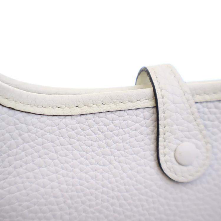 Pre Owned Hermes New White Clemence Evelyne TPM 16