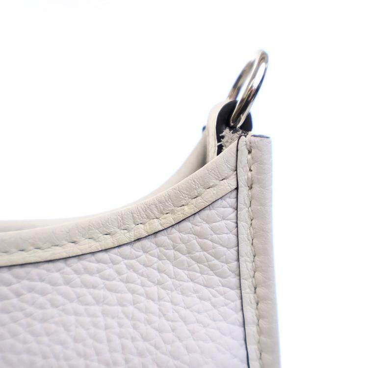 Pre Owned Hermes New White Clemence Evelyne TPM 16