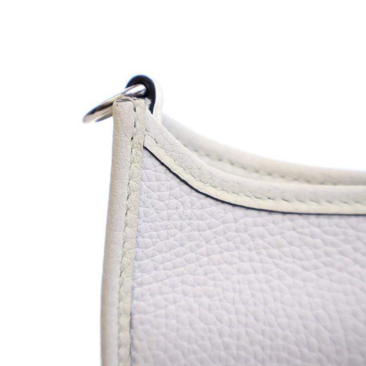 Pre Owned Hermes New White Clemence Evelyne TPM 16