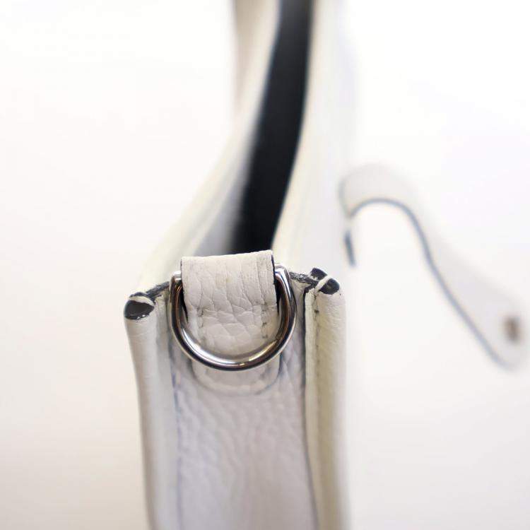 Pre Owned Hermes New White Clemence Evelyne TPM 16