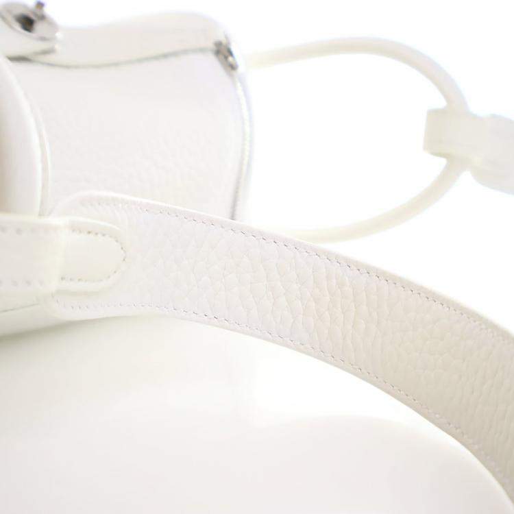 Pre Owned Hermes New White Clemence Mini Lindy
