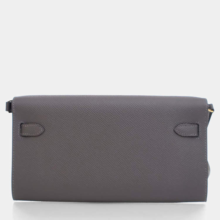 Pre Owned محفظة هيرمس كيلي غريز ماير إيبسوم تو غو