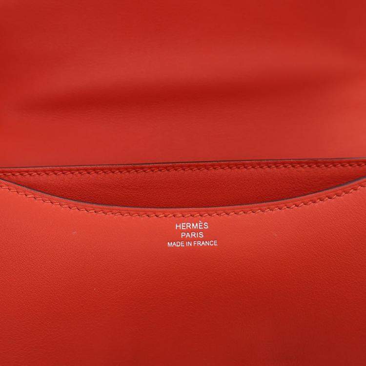 Pre Owned Hermes Capucine Swift Marble Mini Constance 18