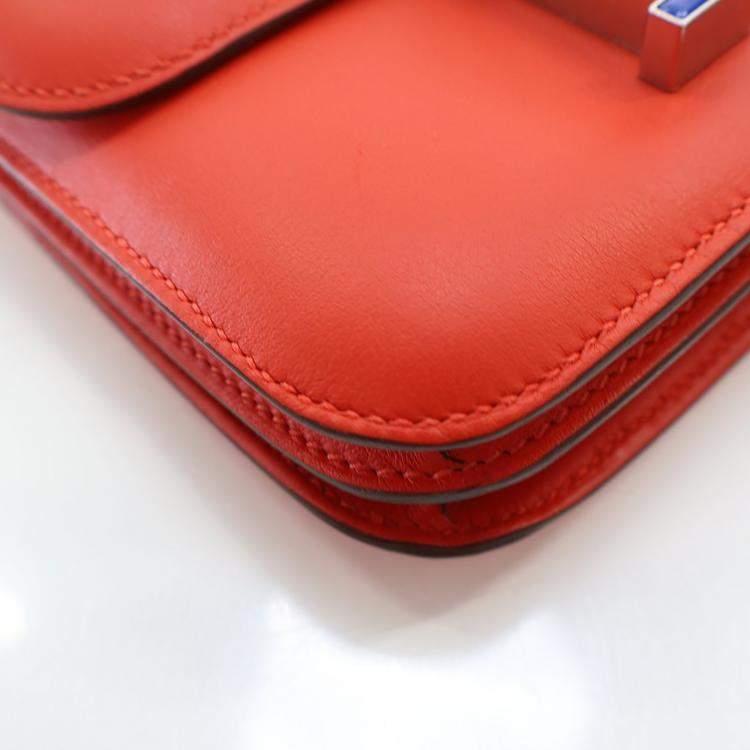 Pre Owned Hermes Capucine Swift Marble Mini Constance 18