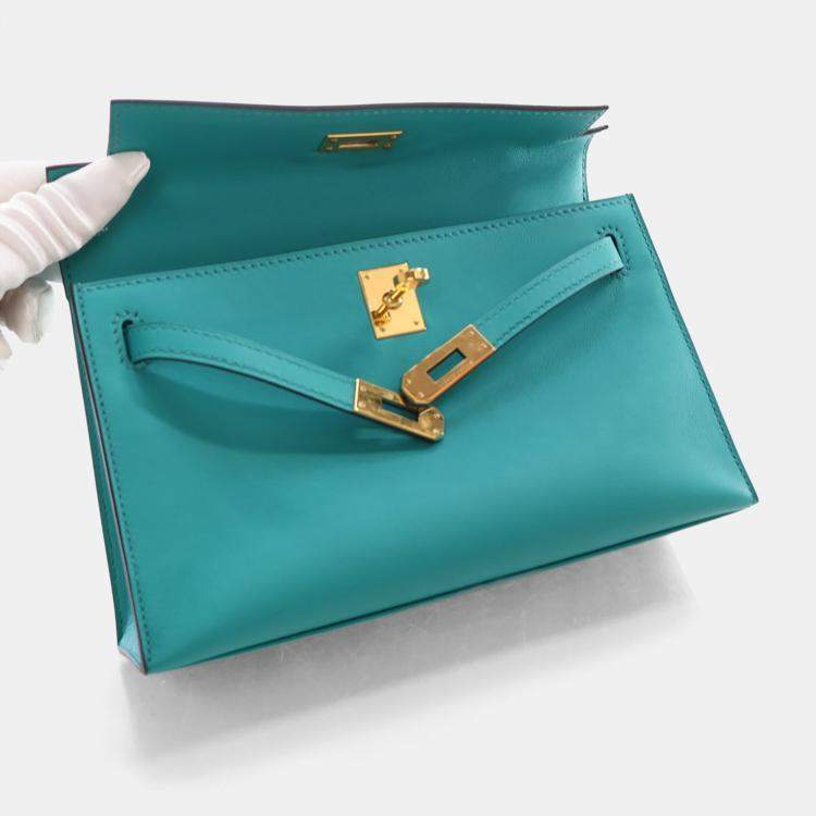 مملوكة مسبقًا Hermes Bleu Paon Swift Kelly Pochette