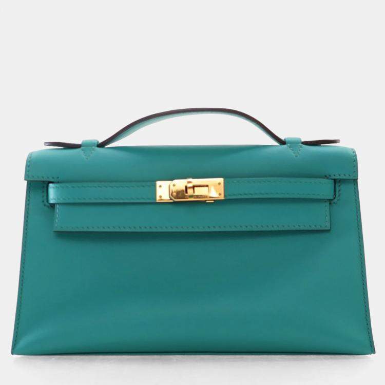 مملوكة مسبقًا Hermes Bleu Paon Swift Kelly Pochette