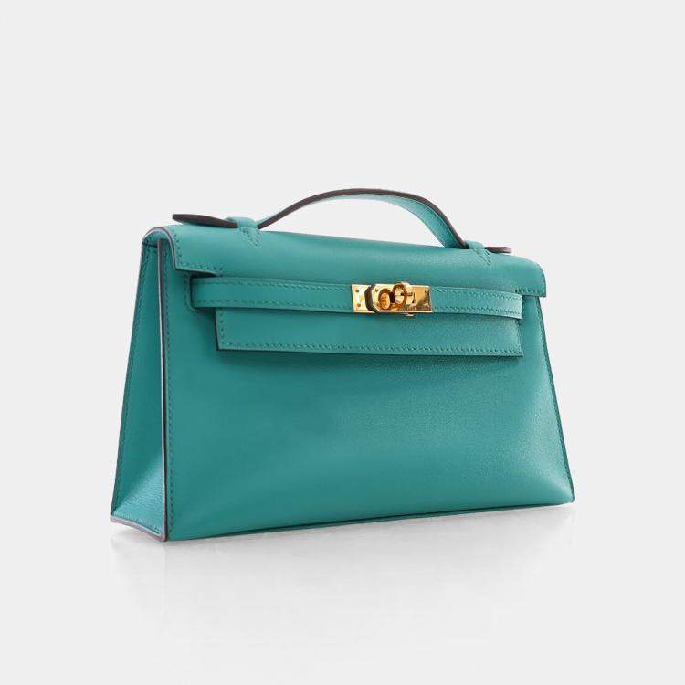 مملوكة مسبقًا Hermes Bleu Paon Swift Kelly Pochette