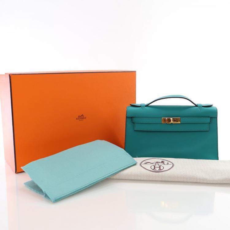مملوكة مسبقًا Hermes Bleu Paon Swift Kelly Pochette