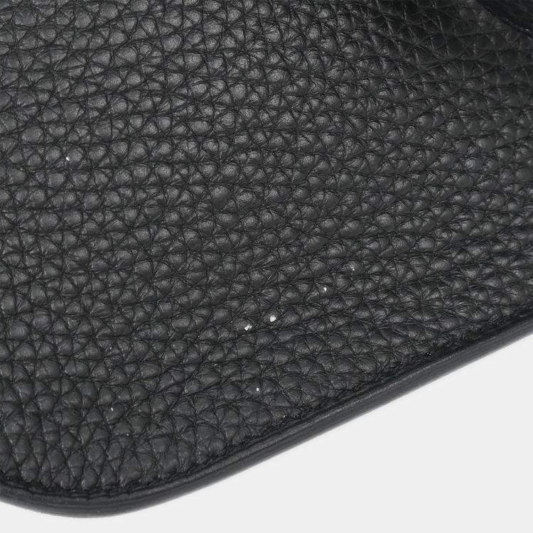 Pre Owned Hermes  Halzan 31 2way Black Taurillon Clemence Tote Bag