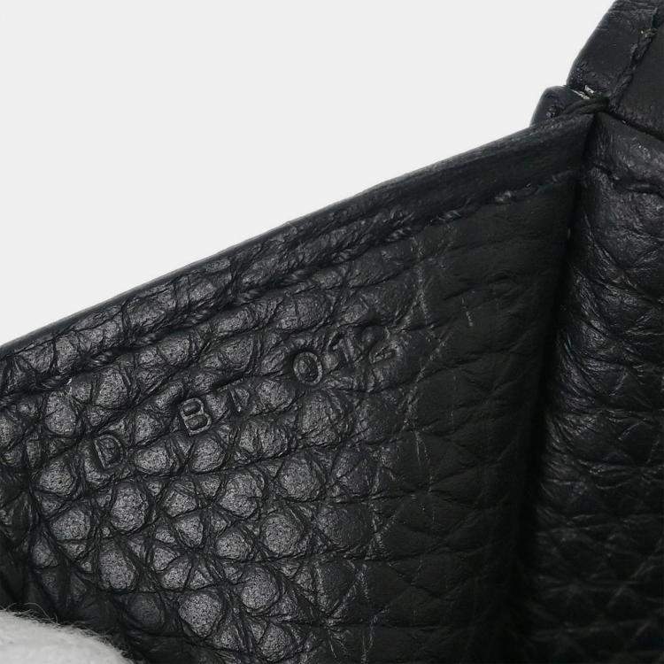 Pre Owned Hermes  Halzan 31 2way Black Taurillon Clemence Tote Bag