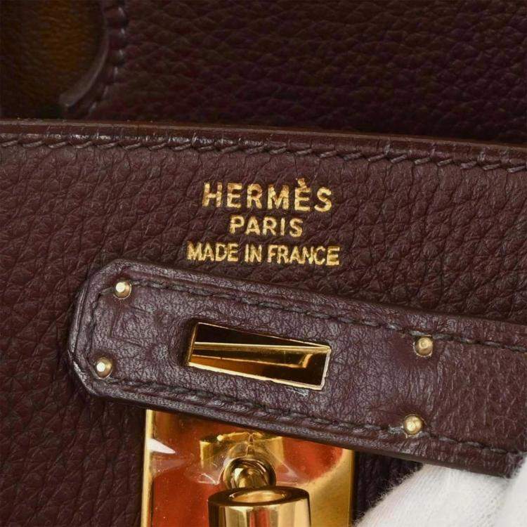 Pre Owned Hermes Birkin 40 Havane Taurillon Clemence  Handbag