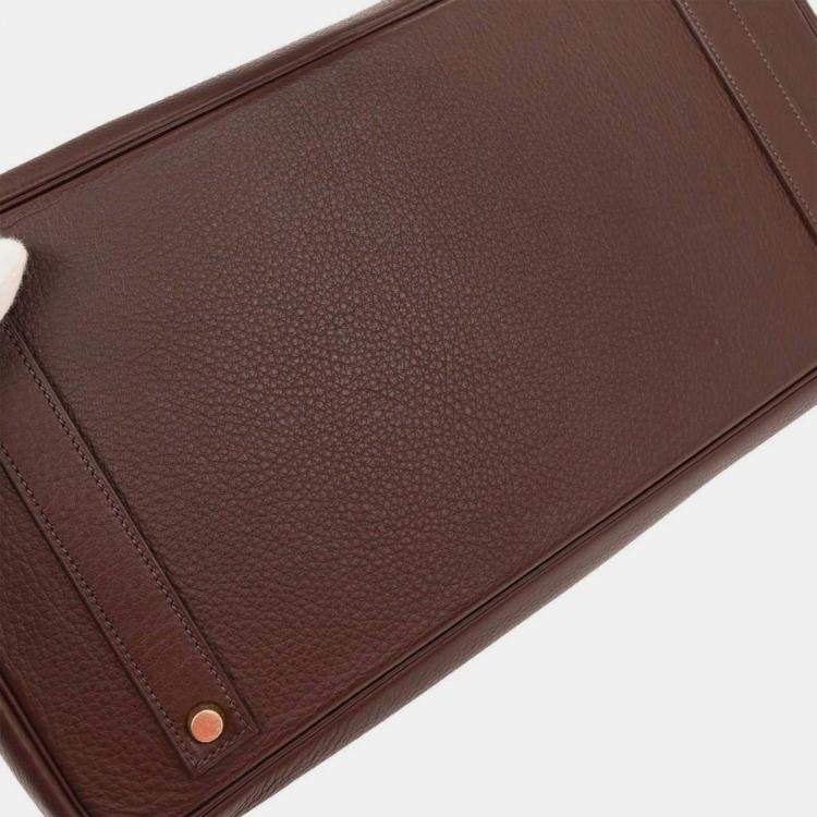 Pre Owned Hermes Birkin 40 Havane Taurillon Clemence  Handbag