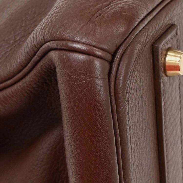 Pre Owned Hermes Birkin 40 Havane Taurillon Clemence  Handbag