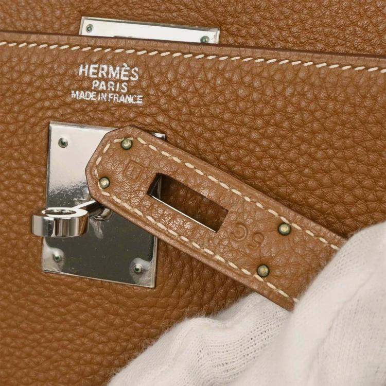 Pre Owned Hermes Kelly 32 Sellier 2way Gold Togo  Handbag