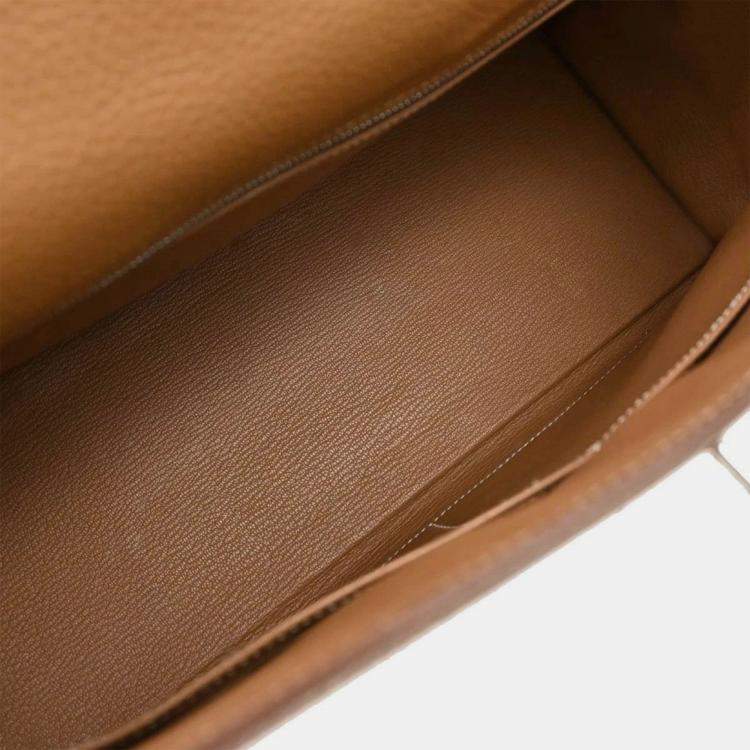 Pre Owned Hermes Kelly 32 Sellier 2way Gold Togo  Handbag