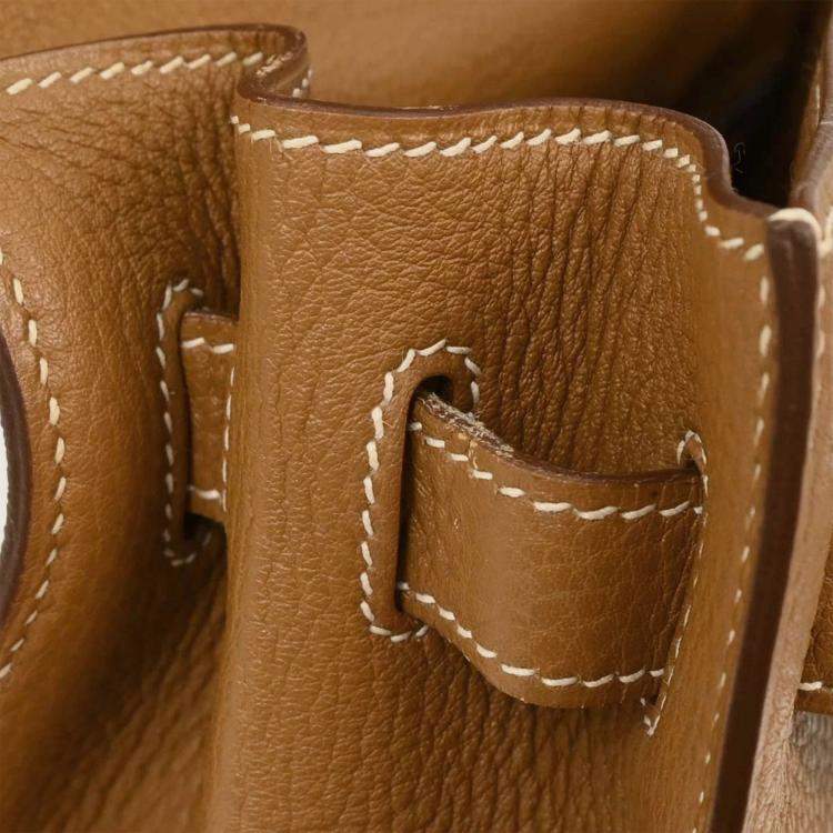 Pre Owned Hermes Kelly 32 Sellier 2way Gold Togo  Handbag