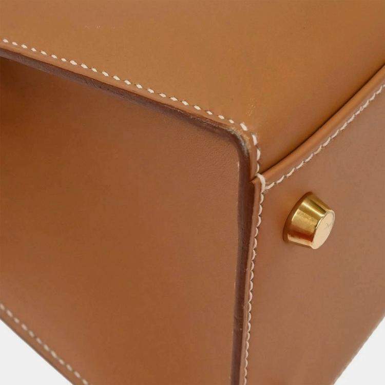 Pre Owned Hermes Kelly 32 Sellier  Natural Vache Handbag