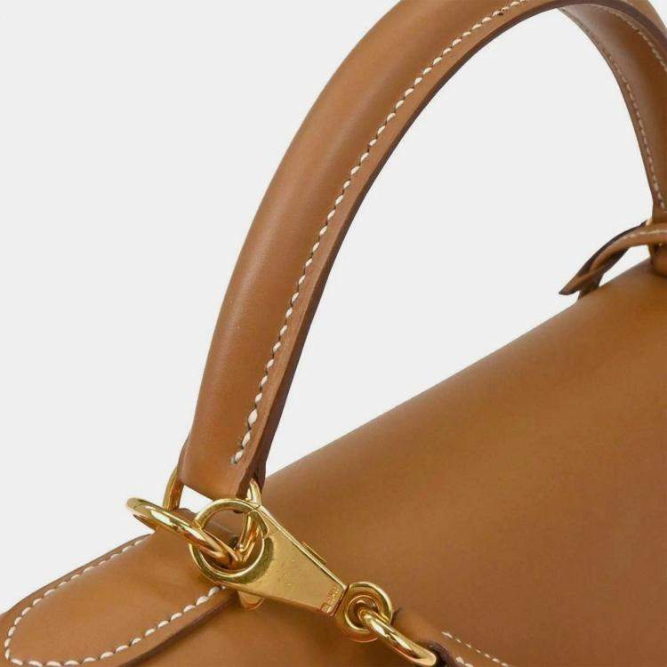 Pre Owned Hermes Kelly 32 Sellier  Natural Vache Handbag