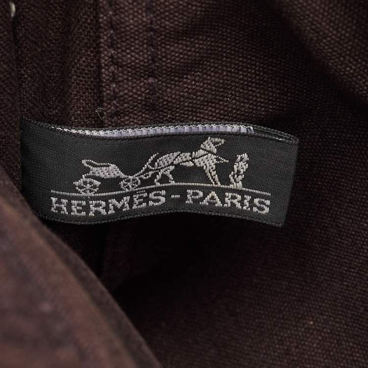 Pre Owned Hermes Fourre Tout PM Burgundy Canvas Tote
