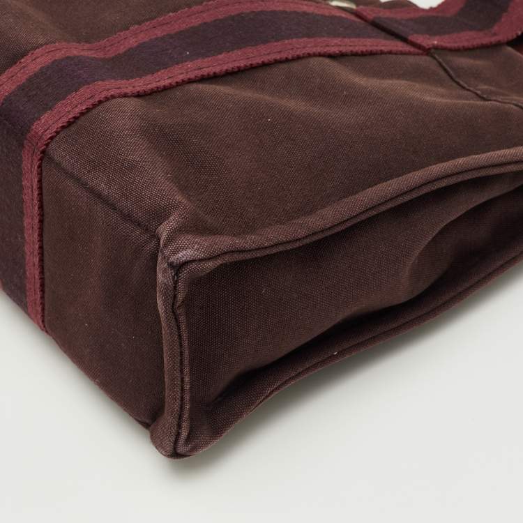 Pre Owned Hermes Fourre Tout PM Burgundy Canvas Tote