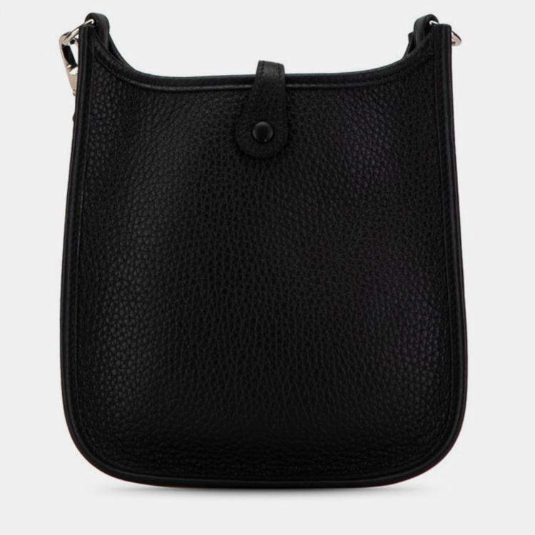 مملوكة مسبقًا Hermes Evelyn TPM Black Taurillon Clemence Shoulder Bag 
