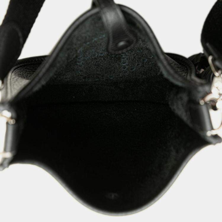 مملوكة مسبقًا Hermes Evelyn TPM Black Taurillon Clemence Shoulder Bag 