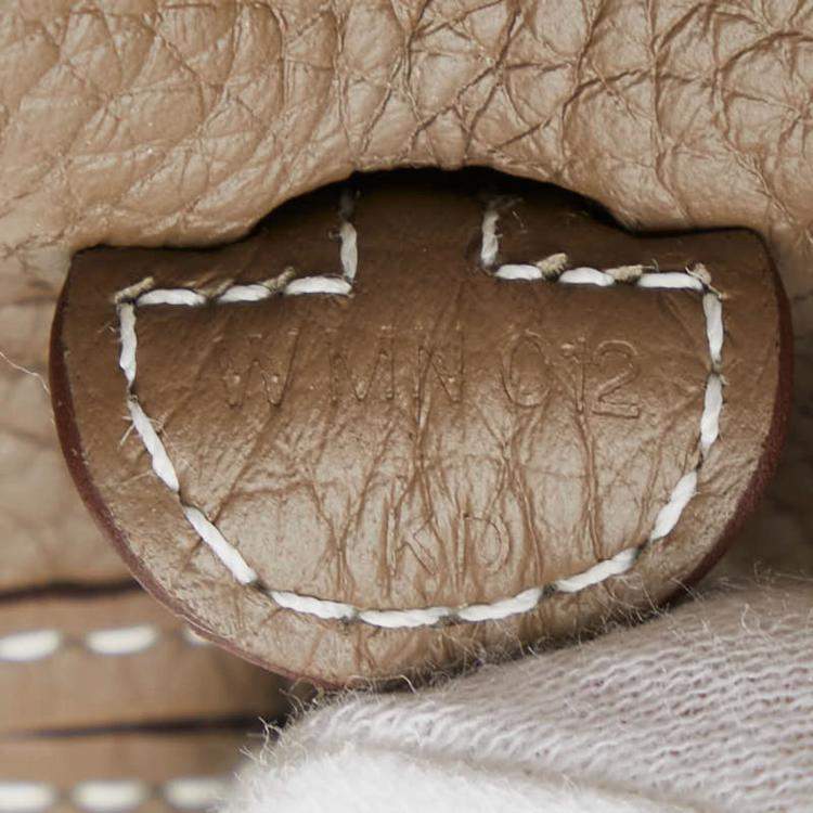 Pre Owned Hermes Evelyn TPM  Etoupe Brown Togo Shoulder Bag