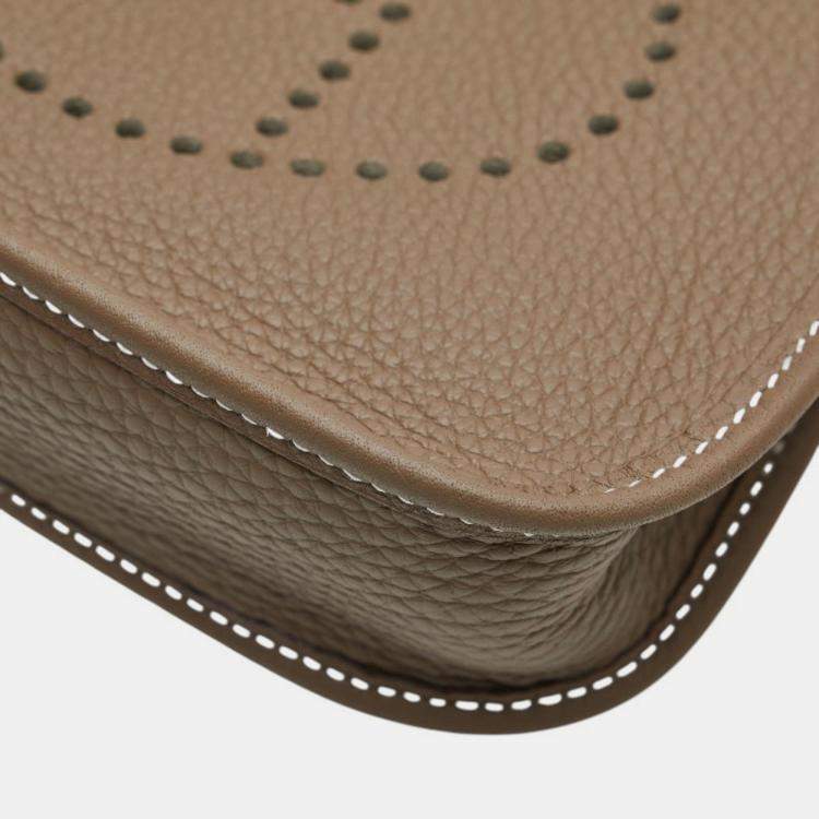 Pre Owned Hermes Evelyn TPM  Etoupe Brown Togo Shoulder Bag
