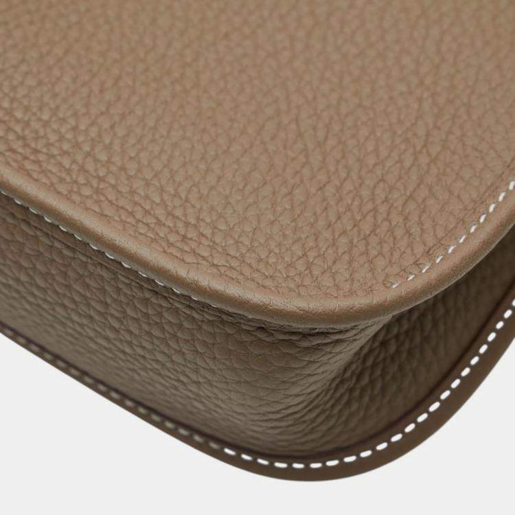 Pre Owned Hermes Evelyn TPM  Etoupe Brown Togo Shoulder Bag