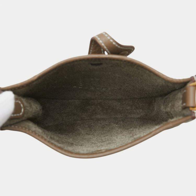 Pre Owned Hermes Evelyn TPM  Etoupe Brown Togo Shoulder Bag