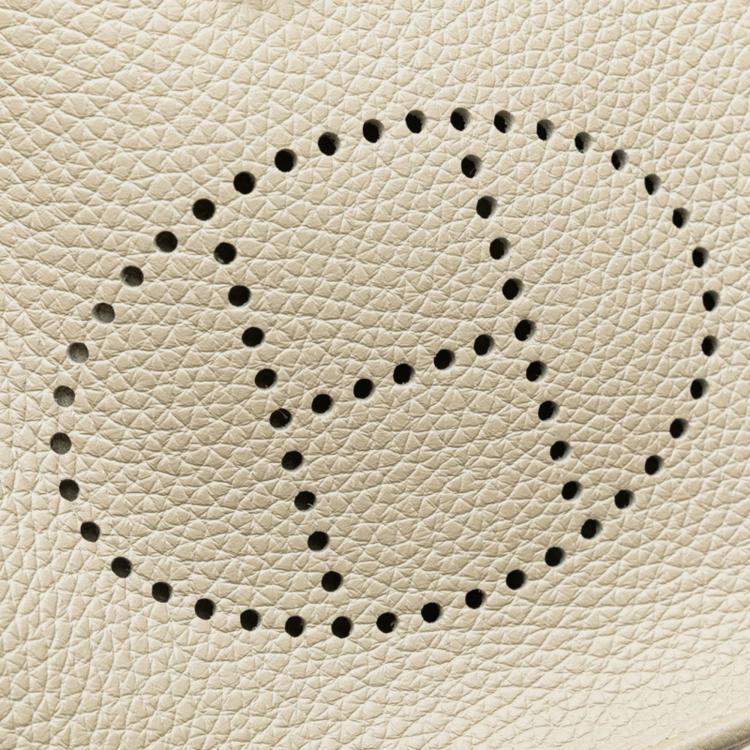 مملوكة مسبقًا Hermes Evelyn Tpm Shoulder Bag Beton Gold Hardware Taurillon Clemence Leather