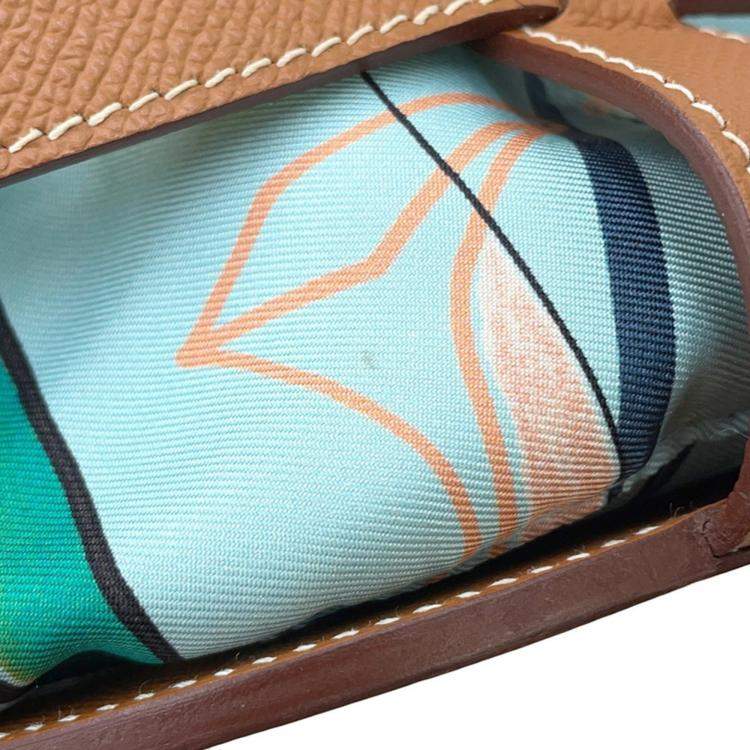 Pre Owned Hermes Musardine Shoulder Bag Gold Epson Bucket Bag